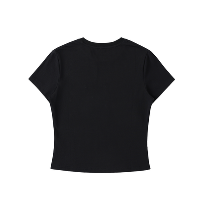 It's Okay Baby Tee  Distressed (Black)
