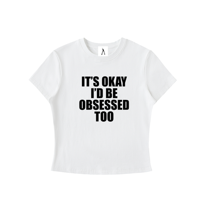 It's Okay baby tee (white)